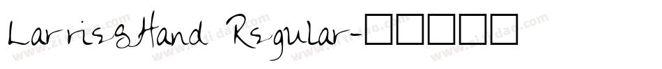 LarriesHand Regular字体转换